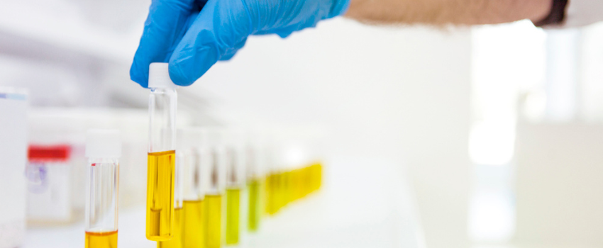 Scientist with laboratory background